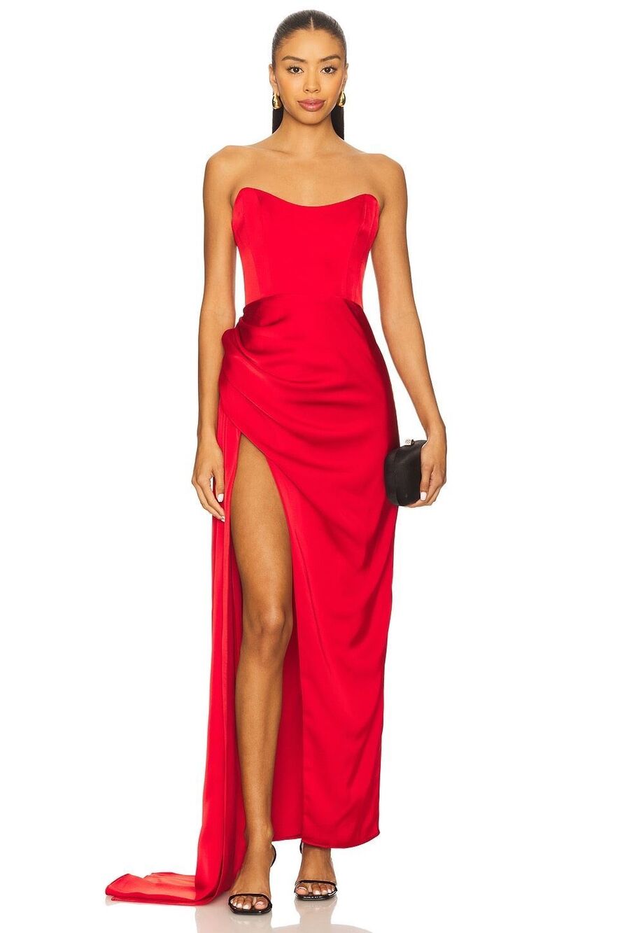Katie May Bita Gown in Red Size Small $375